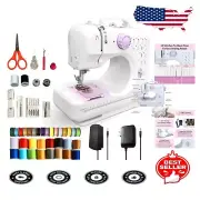 Portable Mini Electric Sewing Machine with 12 Built-In Stitches for Beginners