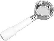 58Mm Bottomless Portafilter 2 Ears, Espresso Portafilter, 58 Mm Portafilter Detachable Design for Expobar, Rocket, Faema, Rancilio, Em19m2, Casadio, Asaso, Wega Most Binaural Symme (C2 Plastic White)