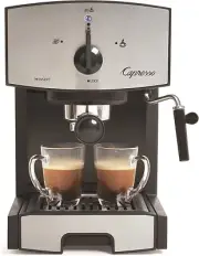 117.05 Stainless Steel Pump Espresso and Cappuccino Machine EC50, Black/Stainles