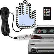 Hand Gesture Light for Car - Car LED Finger Lights with Remote,Rear Window Sign, Funny Finger for Automotive Warning, Vehicle Accessories