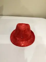 Red Light Up Fedora Hat