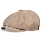 Mens Newsboy Cap Peaky Blinders Hat Gatsby Style Flat Cap Vintage Herringbone Be