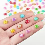 100 Pieces Tiny Turtles for Crafts Luminous Mini Resin Turtles Dollhouse Miniatures Mini Animals for Fairy Garden Micro Landscaping Decoration