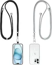 2 Pack Universal Cell Phone Strap for iPhone 15/14/13/12, Adjustable Portable Crossboy Phone Lanyards for Most Smartphone Cases
