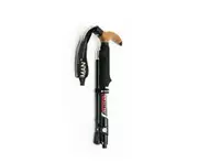 28cm 5-section T-shaped Outdoor Folding Trekking Pole Folding Stick Multifunctional Walking Stick Cane-Black