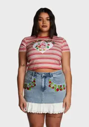 [Dolls Kill X Strawberry Shortcake] Plus For The Picking Baby Tee