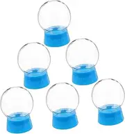 6pcs Fillable Clear Plastic Snow Globes for Decoration Transparent Water Globes with for Unique Snow Scenes for Christmas Crafts