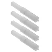 Roll Tissue Box Accessory Toilet Paper Rollers Holder Bathrooms 14.50X2.00X0.50CM Retractable 4Pcs White