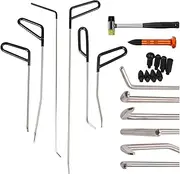 MCNVNEFSAW Paintless Dent Removal Rod Tool Kit Set Door Ding Repair Hail Damage Repair with 9 Heads Aluminum Tap Down Dent Hammer Full Set Sheet Metal Tools
