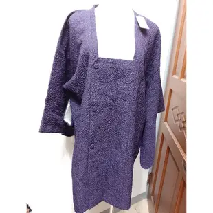 日本和服紫色立體泡泡布羽織外套零尺碼