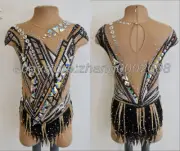 RHYTHMIC GYMNASTICS DANCE LEOTARD/ROCK'N'ROLL COMPETITION BATON COSTUME