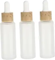 Ipetboom Essential Oil Bottles Set 3pcs Frosted Glass Dropper Bottles Refillable Reusable 30ml Travel Accessories for Women Leakproof