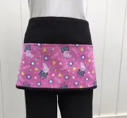 Pig Peppa Black Waitress Server Half Apron 3 Pocket Restaurant Classyaprons