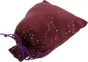 Mobestech Elegant Flocking Drawstring Bag Card Organizer Travel Sack Starlit Sky Pattern Jewelry Pouch
