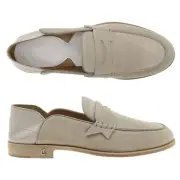 Christian Louboutin No Penny Loafer Beige Suede Leather Size 43 / 10 US New