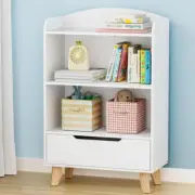 Kids Bookshelf 3 Tiers Storage Children Bookcase Toys Organiser Drawer