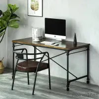 在飛比找蝦皮商城精選優惠-MK 免運 美式復古桌子 鐵藝實木電腦桌 書桌 創意個性工業