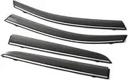 Pizgear for Toyota, VIOS XP90 2008 2009 2010 2011 2012 Car Window Visor Sun Rain Vent Shade Tape-On Outside Visors Car Side Window Sunshade