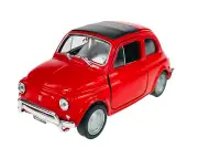 WELLY OLD TIMER FIAT NUOVA 500 RED OLD TIMER 1:34 DIE CAST METAL NEW IN BOX