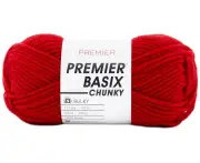 (Deep Red) - Premier Yarns Basix Chunky Yarn