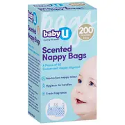Baby U Scented Nappy Sacks Disposable Dog Cat Puppy Poo Small Bin Liner 200 Pack