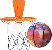 Quiet Bounce Basketball, Soft Mute Basketball, Silent Indoor Training Basketball, Noise-Reducing Bouncing Basketball, Training Basketball for Kids and Adults with Hoop for Indoor Use