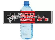 100 Video Game Theme Kids Party Water Bottle labels Birthday Party Easy to Use