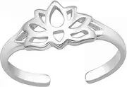 [KIWI DAISY] Hypoallergenic Sterling Silver Lotus Toe Ring (Adjustable)
