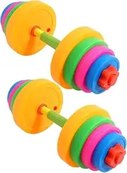 Toyvian 2pcs Adjustable Dumbbell Weight Fillable Water Filled Exercise for Fitness Fun Arm Training Equipment for Boys and Home Workout Accessory