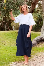 The Linen Blend Relaxed Top--BIRDK-798