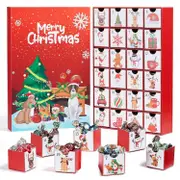 Dog advent calendar, Christmas gifts for dog lovers, DIY advent calendar for kids and pets with 24 boxes
