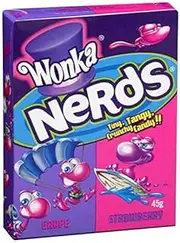 Wonka Nerds Grape and Strawberry Candy, 45 Grams
