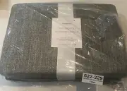Crate And Barrel Texture Poly Blackout Curtain Panel 52 X 108 In Pebble Grey