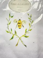 Flour Sack Kitchen Towel Pamela Cassidy Designs Bees Linen In the Garden 60952