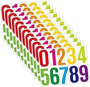 HOODANCOS 12 Sheets Large Adhesive Number Stickers for Mailboxes and Trash Bins DIY Decals for Easy Identification of Waste Bins House Numbers and More