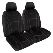 Tuff Terrain Neoprene Black Seat Covers to Suit Mitsubishi Triton MQ MR GLX Club