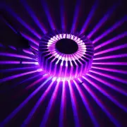 Sun Flower Wall Lamp Aluminum 3W RGB LED Aluminum Wall Lamp With Remote JY