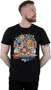 [Absolute Cult] Thundercats Men's Action Group Shot T-Shirt Black XXX-Large