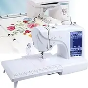 Sewing And Embroidery Machine, Computerized Sewing Machine Portable Embroidery Machine,158 Built-In Designs, With 210 Built-In Letters And 30 Pattern Borders, For Home Decoration, Clothing, Crafts