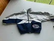 NEW! Rebook Jacket Lightly Lined Jacket, Size 18 Months metallic blue white