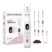Electric Nail File Set, Portable Manicure and Pedicure Kit, Cordless Pedicure Tools for Toe Nail Grinder Kit