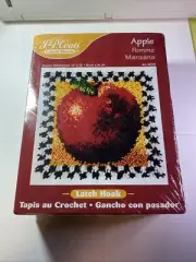 J & P Coats Apple Latch Hook Kit 12"x 12" Kit No. 25126 New In Package Unopened