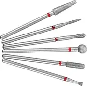 CALLARON 6pc Nail Drill Set Manicure Kit Grinding Head Bits Nail Care Tool Kit for Home Salon Use