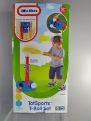 NEW LITTLE TIKES TOTSPORTS T-BALL SET WITH BAT & 2 BALLS