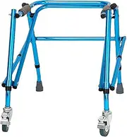QLMA Folding Upright Walkers with Armrest Lightweight Rollator Height Adjustable with Brakes Wheels Aluminum Rolling Walker for Seniors and Mobility Impaired Childrens()