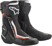 Alpinestars SMX Plus v2 Vented Motorcycle Boots, High Speed Protection(48) (BLACK/WHITE/RED), Black, 48
