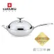 瑞士LUCUKU 304不鏽鋼鯨鋼五層中華炒鍋32cm LU-010