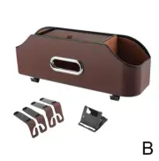 Leather Storage Box Seat Back Organizer Bag Water Cup Holder Phone Holder W/Hook (for: Subaru)