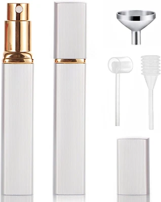 Refillable Mini Perfume Atomizer - Silver Portable Spray Bottle for Aftershav...