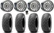 Sedona Sano Bdlk 15x6Wheels Ct 35"RocScraper Sticky Tires Polaris Ranger XP 9/1K